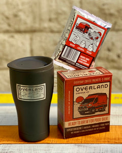 Pour Over Everyday Coffee Packets 5-Count Box and Earthwell Tumbler with Lid